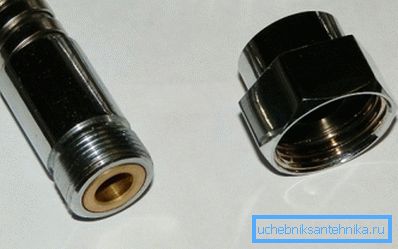 3/8 - filettatura metrica esterna sull'unione ,? - intaglio a pollice interno su un dado a cappello 3/8 - filettatura metrica esterna sull'unione ,? - intaglio a pollice interno su un dado a cappello