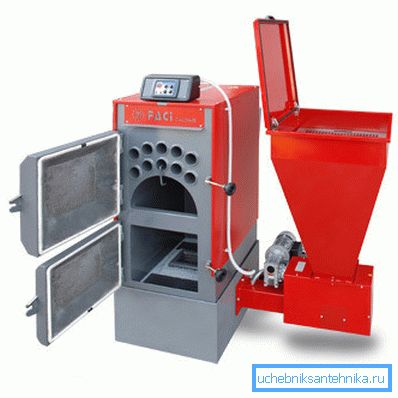 Caldaia automatizzata con dispositivo di avanzamento automatico Caldaia automatizzata con dispositivo di avanzamento automatico