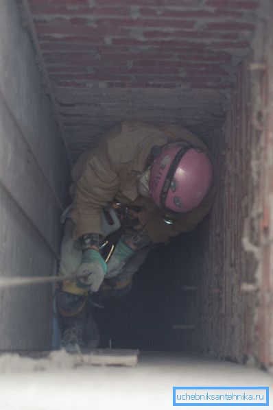 Pulizia di pozzi di ventilazione da parte di specialisti