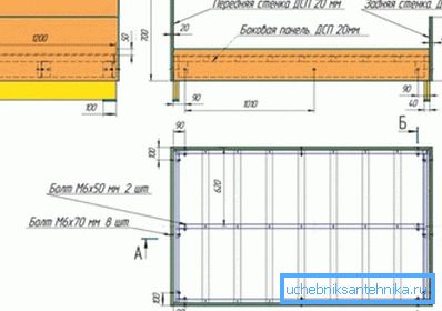 Disegno tecnico dettagliato di un letto di metallo con truciolato laminato. Disegno tecnico dettagliato di un letto di metallo con truciolato laminato.