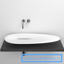 Lavabo di design senza foro rubinetto Lavabo di design senza foro rubinetto