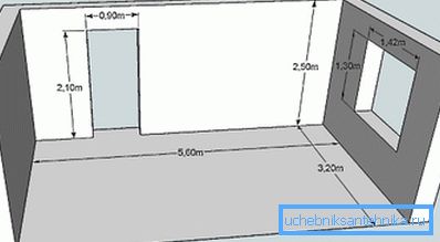 Per prima cosa devi calcolare l'area e il volume della stanza