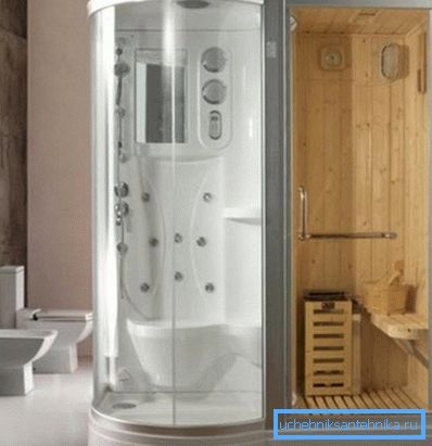 Box doccia con sauna integrata Box doccia con sauna integrata