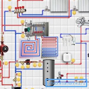 Un'altra variante del principio della posizione di tutti gli elementi di un sistema completo con pavimenti riscaldati Un'altra variante del principio della posizione di tutti gli elementi di un sistema completo con pavimenti riscaldati