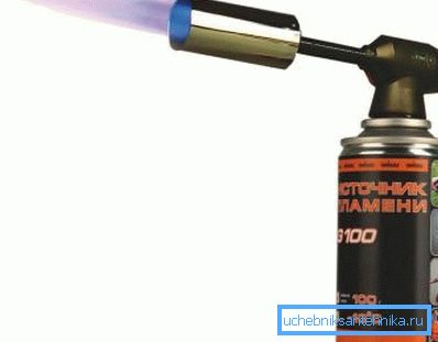 Bruciatore a gas con palloncino monouso