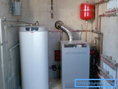 Installazione a gas di riscaldamento in casa.