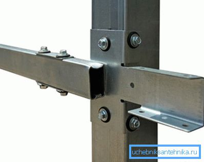 Trave orizzontale per aspirazione da un tubo profilato 40x20 mm. Trave orizzontale per aspirazione da un tubo profilato 40x20 mm.