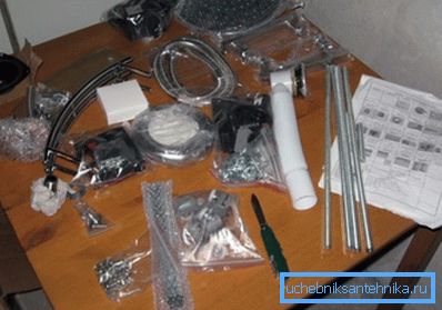Kit per l'installazione della doccia di fabbrica Kit per l'installazione della doccia di fabbrica