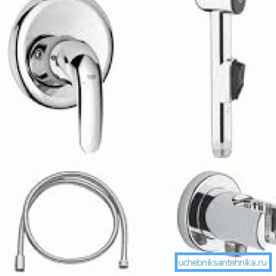 Set doccia igienico con miscelatore incorporato Grohe Set doccia igienico con miscelatore incorporato Grohe
