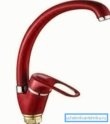 Miscelatore per lavabo rosso con regolatore di giunzione Miscelatore per lavabo rosso con regolatore di giunzione