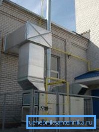 Foto amatoriale di un locale caldaia separato con una stazione di ventilazione e un camino Foto amatoriale di un locale caldaia separato con una stazione di ventilazione e un camino