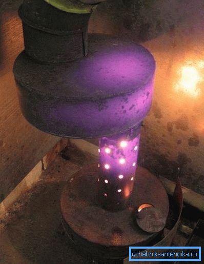 Forno a olio nel processo. Forno a olio nel processo.