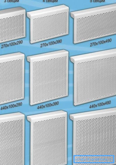 Schermi metallici per radiatori producono varie dimensioni