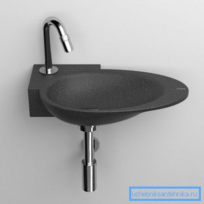 Mini lavello realizzato in materiale composito può essere impostato a mano Mini lavello realizzato in materiale composito può essere impostato a mano