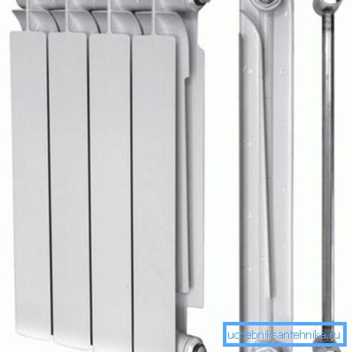 La potenza della sezione del radiatore bimetallico dipende dal produttore. La potenza della sezione del radiatore bimetallico dipende dal produttore.