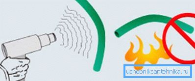 Sulla foto - deformazione con l'aiuto di un asciugacapelli Sulla foto - deformazione con l'aiuto di un asciugacapelli
