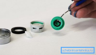 Nella foto - è il processo di installazione di un nuovo anello per cambiare il flusso Nella foto - è il processo di installazione di un nuovo anello per cambiare il flusso