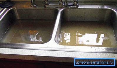 Nella foto: il lento scorrere dell'acqua è il primo segnale di un blocco, è meglio iniziare a lavorare sulla sua prevenzione in questa fase. Nella foto: il lento scorrere dell'acqua è il primo segnale di un blocco, è meglio iniziare a lavorare sulla sua prevenzione in questa fase.