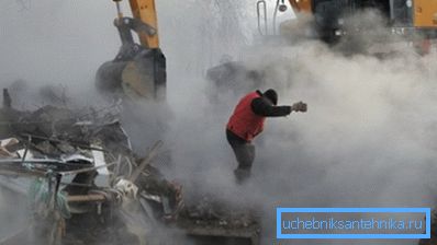 Nella foto - una delle ragioni per il riscaldamento al minimo