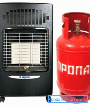 La foto mostra un dispositivo che funziona da una bombola di gas. La foto mostra un dispositivo che funziona da una bombola di gas.