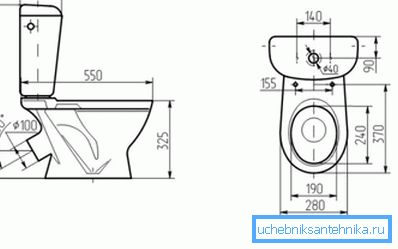 Nella foto - la dimensione di un bagno standard Nella foto - la dimensione di un bagno standard