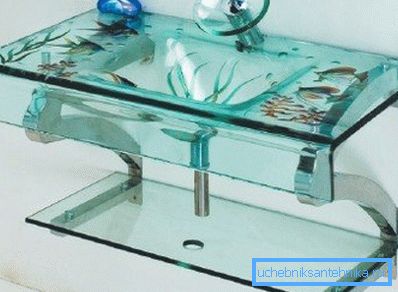 Modello da lavabo in vetro a parete Modello da lavabo in vetro a parete