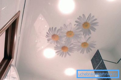 Il soffitto teso rende la stanza più alta, inoltre, può essere raffigurata una varietà di composizioni Il soffitto teso rende la stanza più alta, inoltre, può essere raffigurata una varietà di composizioni