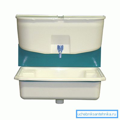 Lavabo a cerniera per cottage estivo senza riscaldamento con serbatoio da 7 litri Lavabo a cerniera per cottage estivo senza riscaldamento con serbatoio da 7 litri