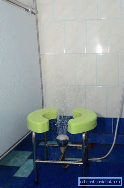 Il trattamento con un getto d'acqua ha un effetto benefico sugli organi pelvici. Il trattamento con un getto d'acqua ha un effetto benefico sugli organi pelvici.