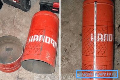 Il centro può essere fatto e una bombola del gas.