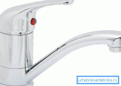 Miscelatore monocomando con gander girevole. Miscelatore monocomando con gander girevole.
