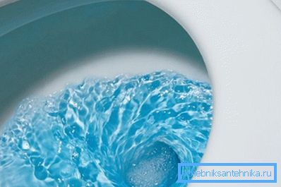 La colorazione dell'acqua suggerisce che il tablet sta funzionando. La colorazione dell'acqua suggerisce che il tablet sta funzionando.