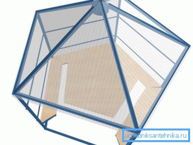 La forma originale e allo stesso tempo semplice di un pergolato di metallo La forma originale e allo stesso tempo semplice di un pergolato di metallo