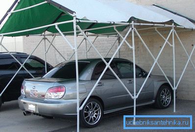 La soluzione originale per la produzione di una tenda da sole portatile per un'automobile, proteggerà il veicolo dalla pioggia e dall'esposizione al sole. La soluzione originale per la produzione di una tenda da sole portatile per un'automobile, proteggerà il veicolo dalla pioggia e dall'esposizione al sole.