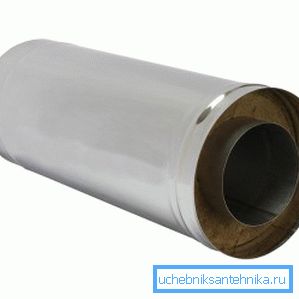 Tubo sandwich con canna fumaria zincata Tubo sandwich con canna fumaria zincata