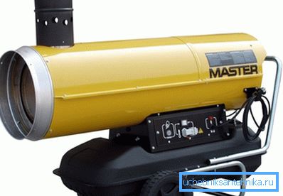 La pistola termica portatile che funziona a gasolio. La pistola termica portatile che funziona a gasolio.