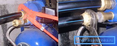 Colleghiamo il tubo alla stazione di pompaggio. Colleghiamo il tubo alla stazione di pompaggio.