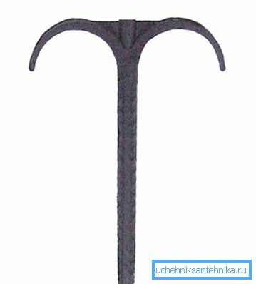 Questa staffa è meno pratica, ma consente la fissazione parallela di due tubi. Questa staffa è meno pratica, ma consente la fissazione parallela di due tubi.