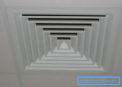L'uso del mascheramento con strutture false lascia visibili solo le griglie di ventilazione del soffitto in plastica. L'uso del mascheramento con strutture false lascia visibili solo le griglie di ventilazione del soffitto in plastica.