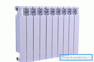 Esempio di radiatore in alluminio Esempio di radiatore in alluminio