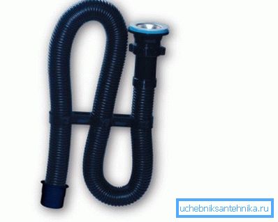 Esempio di trappola per acqua dalla corrugazione della fogna Esempio di trappola per acqua dalla corrugazione della fogna