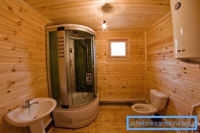 Un esempio di attrezzatura da bagno combinata con un'area sufficiente Un esempio di attrezzatura da bagno combinata con un'area sufficiente