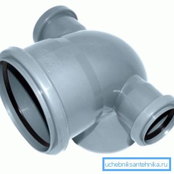 Un esempio di adattatore con uscita per tubo per 50 mm. Un esempio di adattatore con uscita per tubo per 50 mm.
