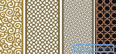 Modello di esempio sui pannelli decorativi Modello di esempio sui pannelli decorativi