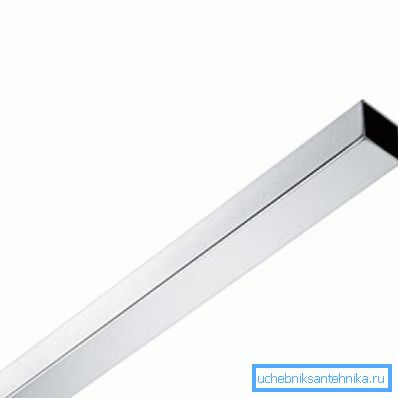 Profilo tubo sezione 25x25 mm Profilo tubo sezione 25x25 mm