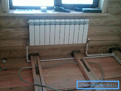 Radiatore collegato tramite metallo-plastica Radiatore collegato tramite metallo-plastica