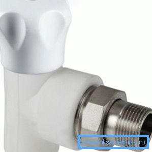 Valvola del radiatore in polipropilene. Valvola del radiatore in polipropilene.
