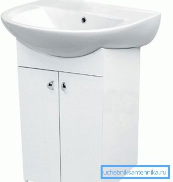 Lavello senza un foro sotto il rubinetto con un armadio delle dimensioni e del design desiderati Lavello senza un foro sotto il rubinetto con un armadio delle dimensioni e del design desiderati