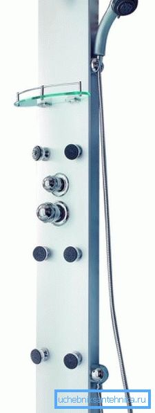 Pannello di regolazione con miscelatore integrato. Pannello di regolazione con miscelatore integrato.