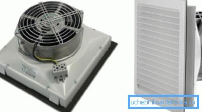 Griglia con elemento filtrante e ventola Griglia con elemento filtrante e ventola